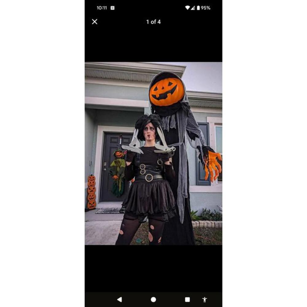Halloween Pumpkin Head Scarecrow Decor